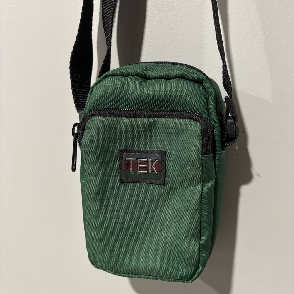 Vintage Green Compact Crossbody Bag